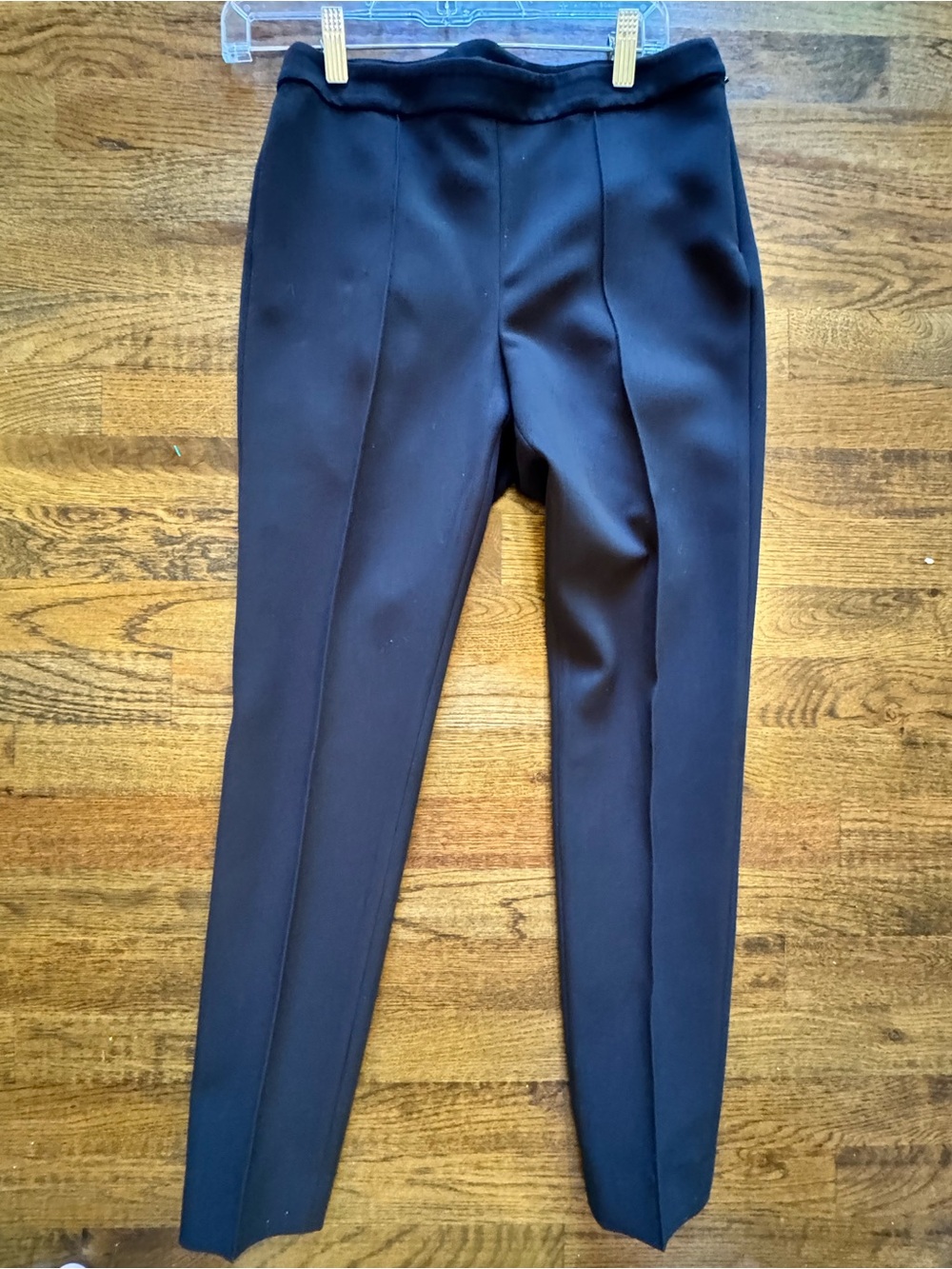 St. John Black Straight-Leg Tailored Pants